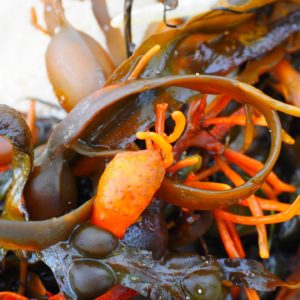 Blasentang zur Gewinnung von Alge absolue (fucus vesiculosus)